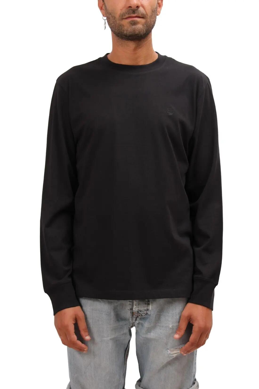 T-shirt - Sportswear - Homme - Manches longues, 100% coton - TIMBERLAND - Noir 1/4