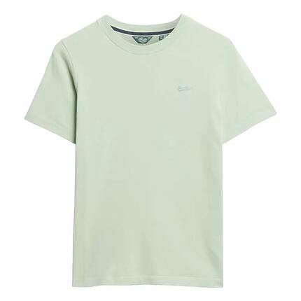 Camiseta de algodón orgánico con logo vintage bordado