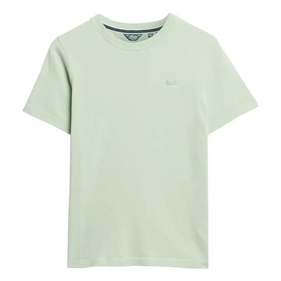 Camiseta de algodón orgánico con logo vintage bordado