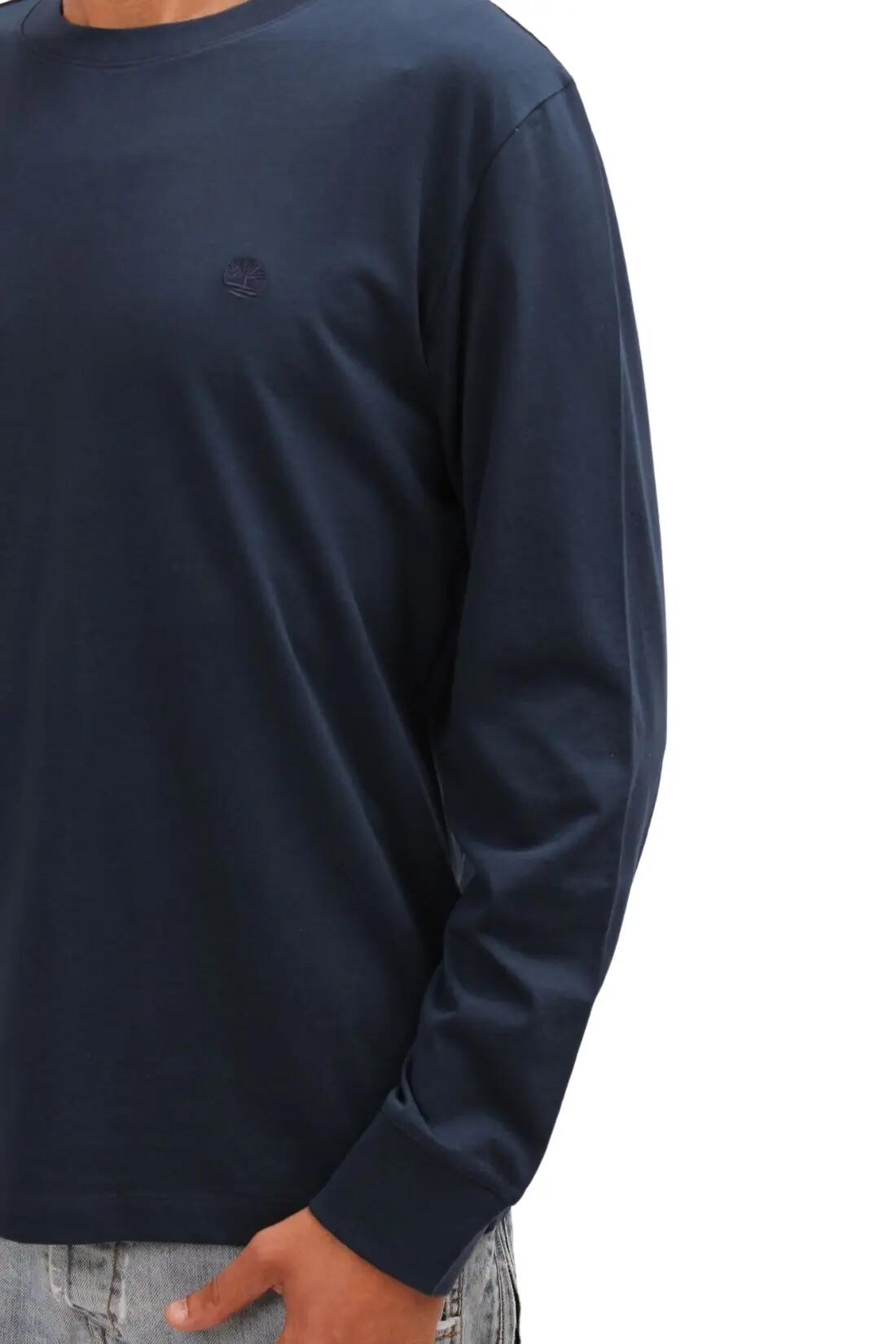 Herren - langarmshirt - baumwolle, gerippter kragen, logo - schwarz 4/4