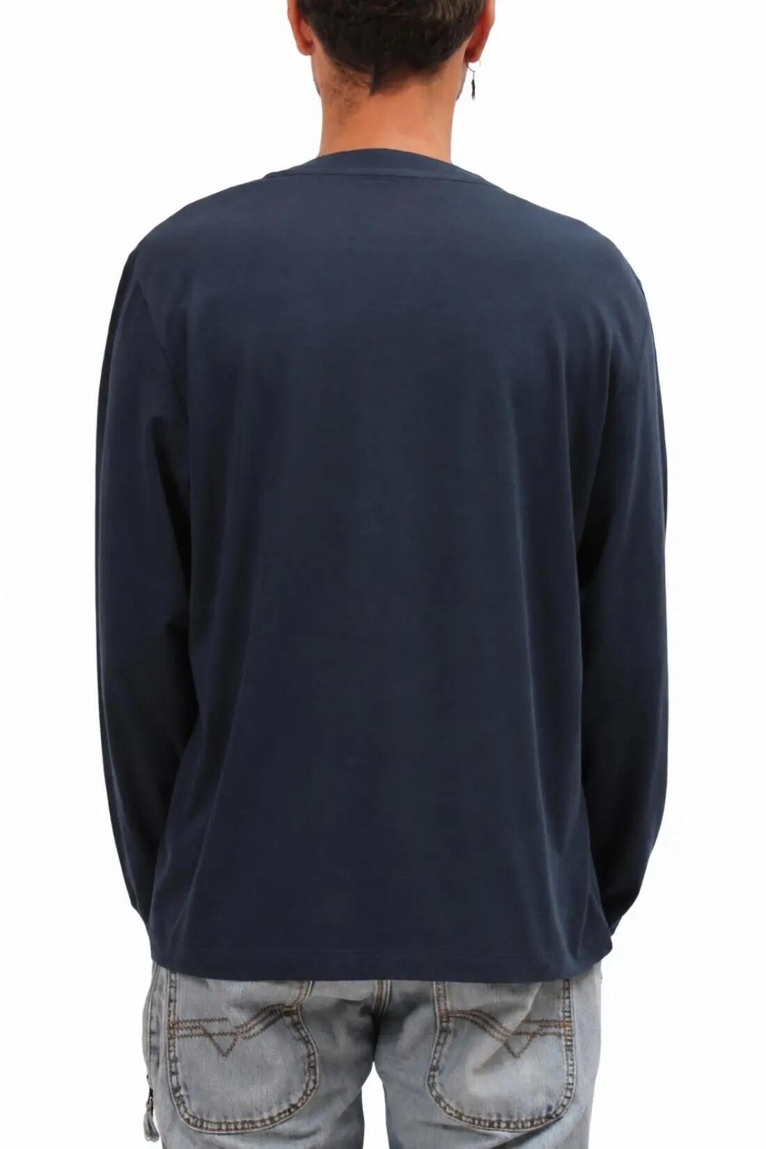 T-shirt - sportswear - Heren - TIMBERLAND - lange mouwen, 100% katoen - zwart 3/4