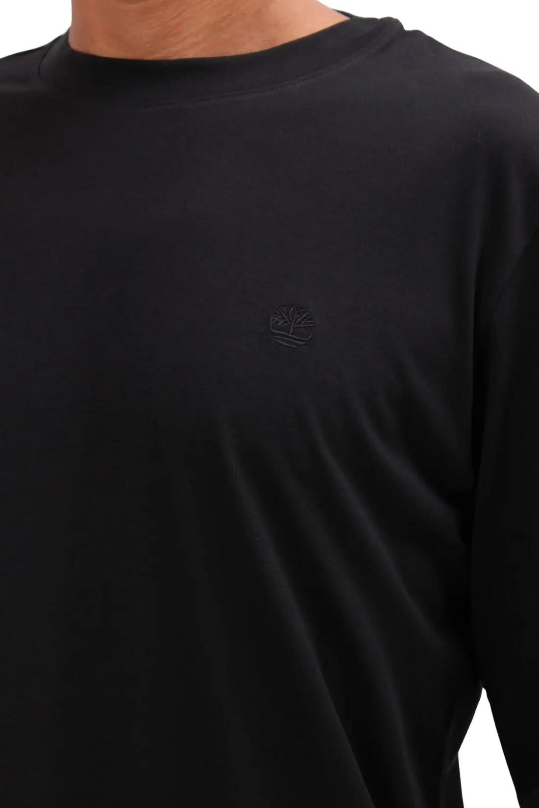 T-shirt - Sportswear - Homme - Manches longues, 100% coton - TIMBERLAND - Noir 4/4