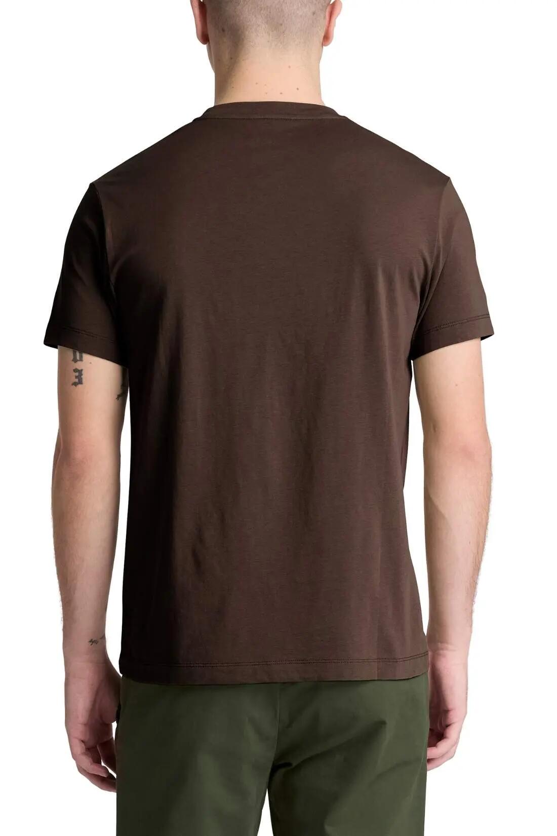 T-shirt - sportswear - man - Oyster River - slim-fit, katoen - bruin 2/3