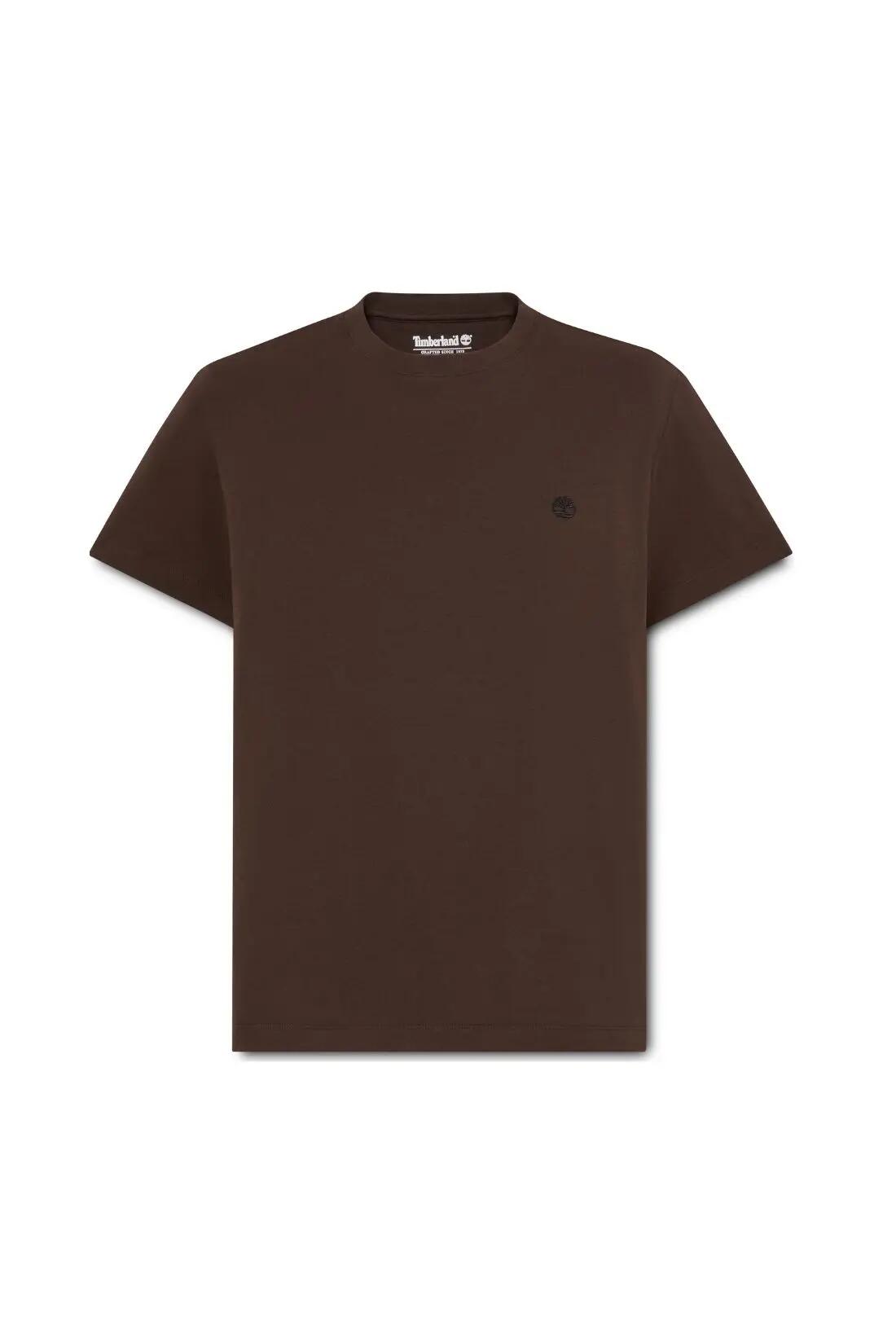 T-shirt - sportswear - man - Oyster River - slim-fit, katoen - bruin 3/3