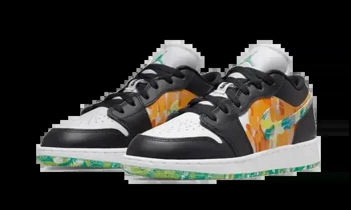 Zapatillas lifestyle - Air Jordan 1 Low Drip - Negro/Naranja 2/3