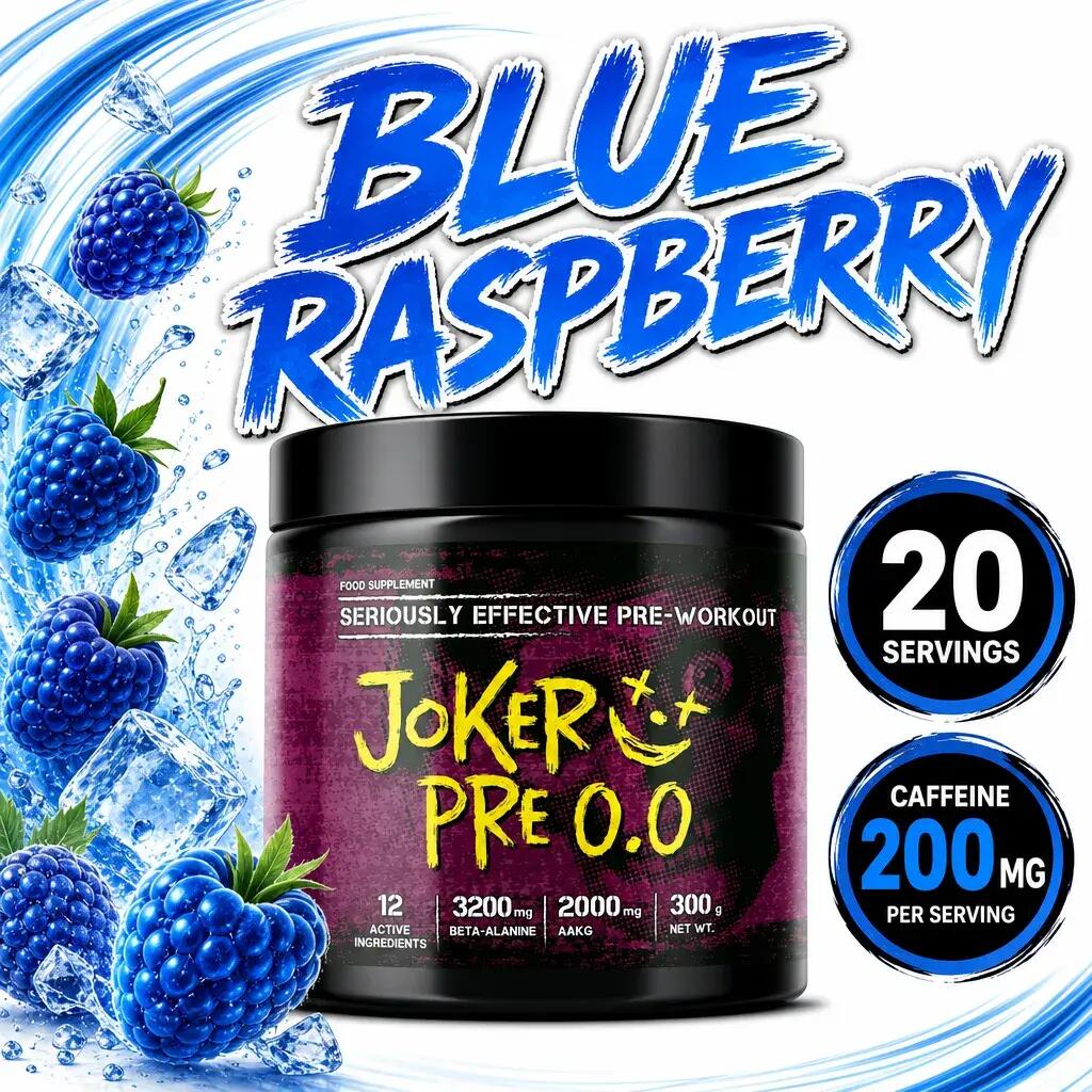 Joker Pre-Workout 0.0 300g Blue Raspberry