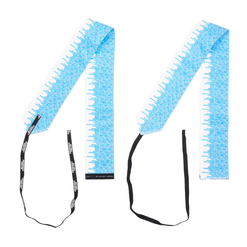 Fabric Wrist Wraps for Cross-Training - Blue Glazed