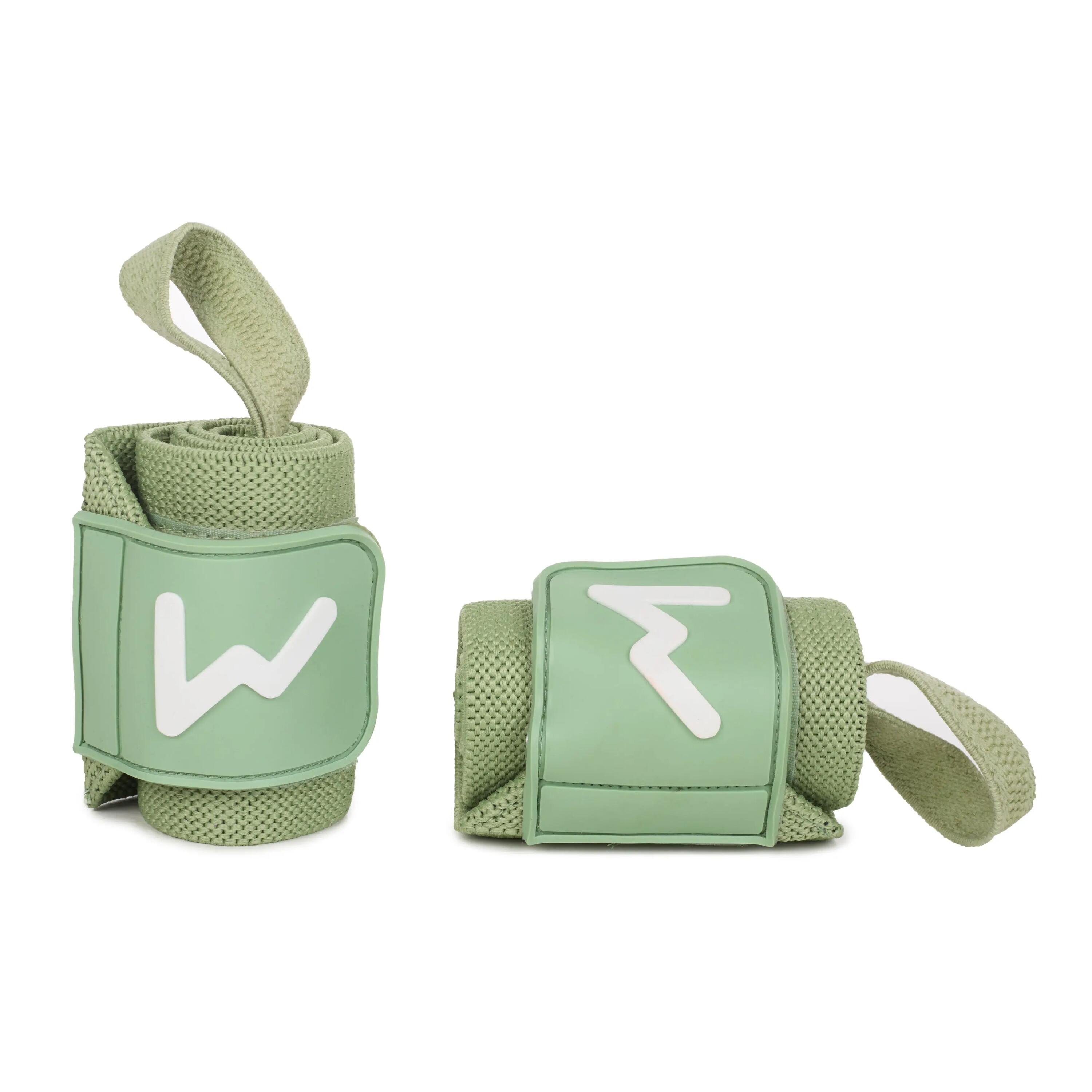 Munhequeiras de Halterofilismo 48 cm – Verde-sálvia 6/6