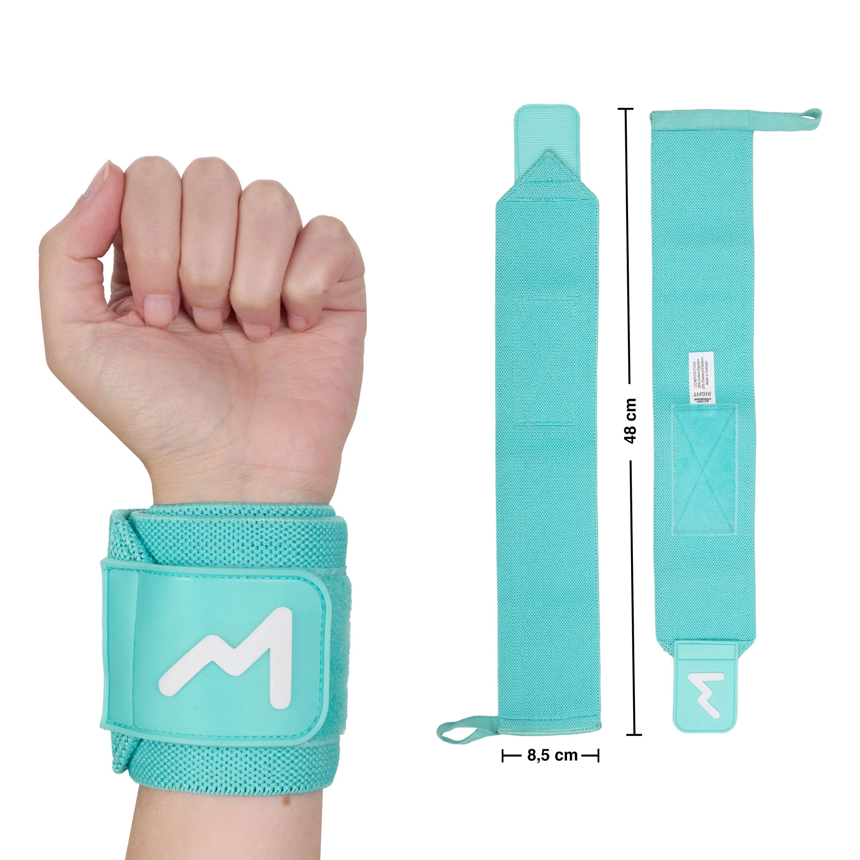Munhequeiras de Halterofilismo 48 cm – Azul-mar 6/6