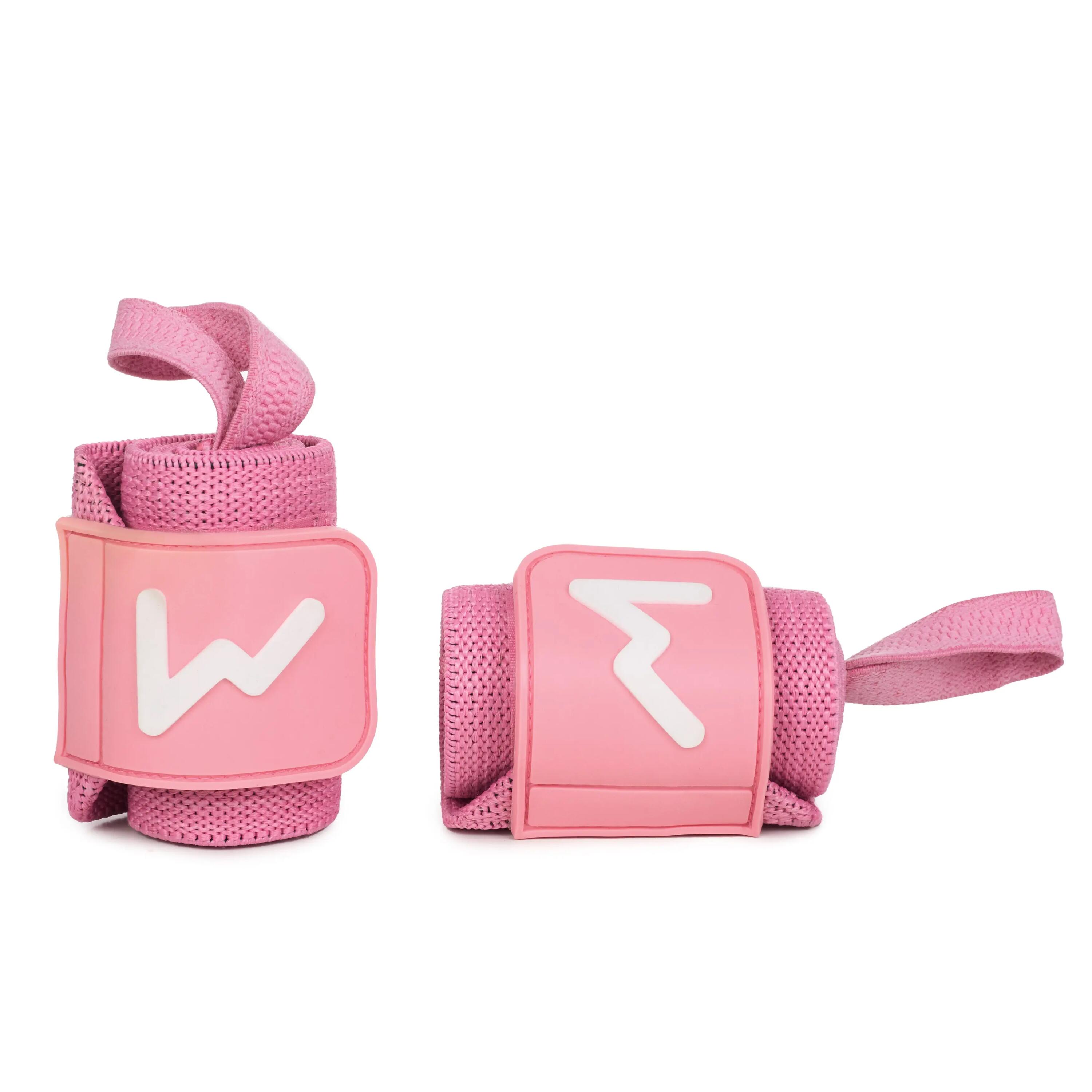 Munhequeiras de Halterofilismo 48 cm – Rosa creme 6/6
