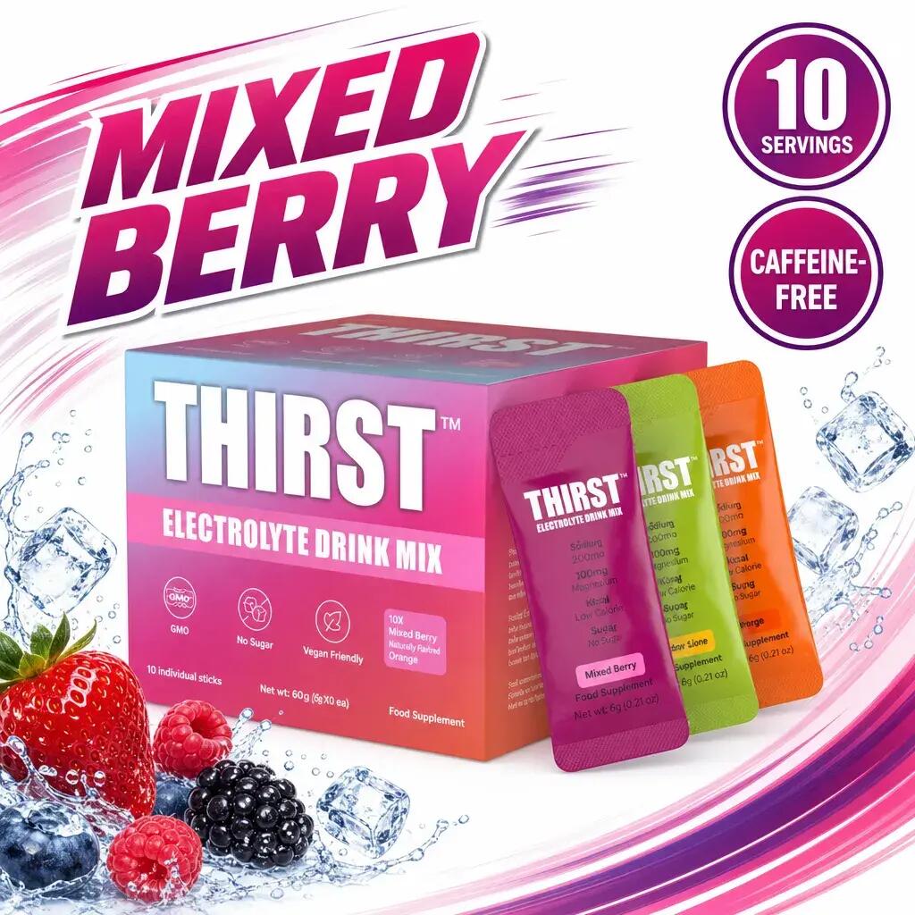 Thirst Electrolytes 6g x10 Mixed Berry