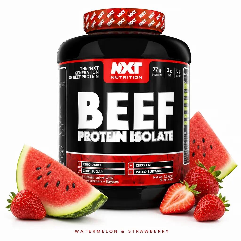 NXT Nutrition Beef Protein Isolate 1800g Watermelon & Strawberry