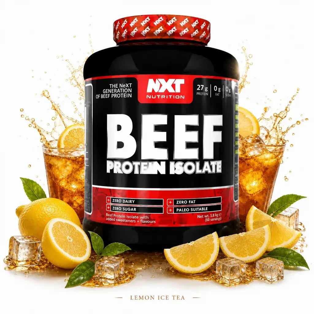 NXT Nutrition Beef Protein Isolate 1800g Lemon Ice Tea