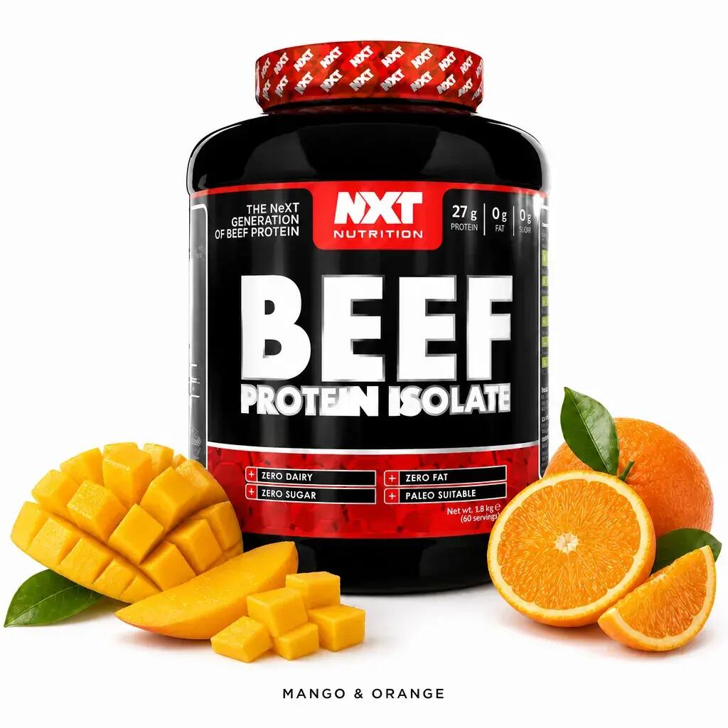 NXT Nutrition Beef Protein Isolate 1800g Mango & Orange