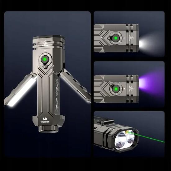 Latarka turystyczna Wurkkos HD02 UV, laser, do 3200 lm