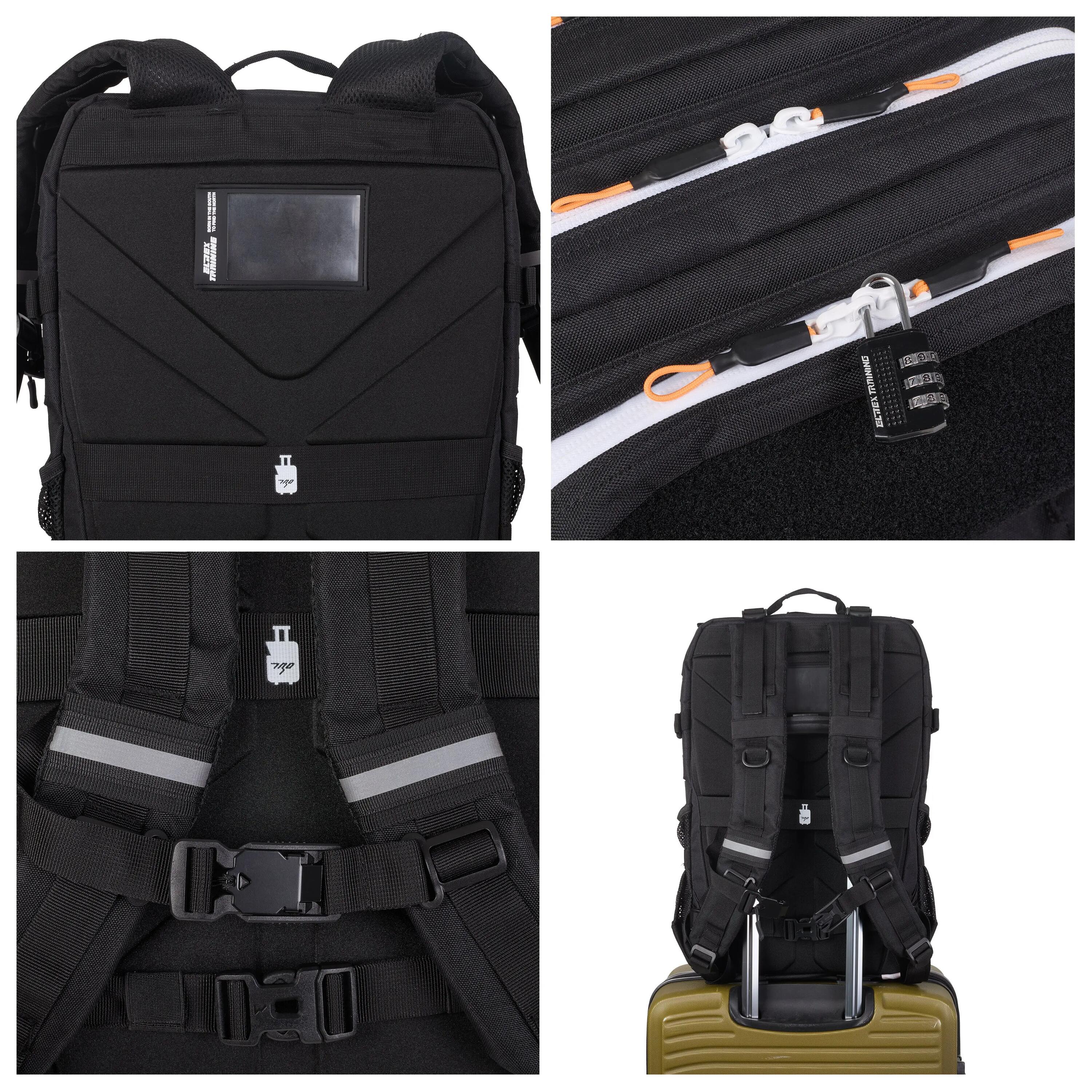 Mochila Tática de Cabine 45 L, Portátil 16" – V2 Hybrid Preto 4/9
