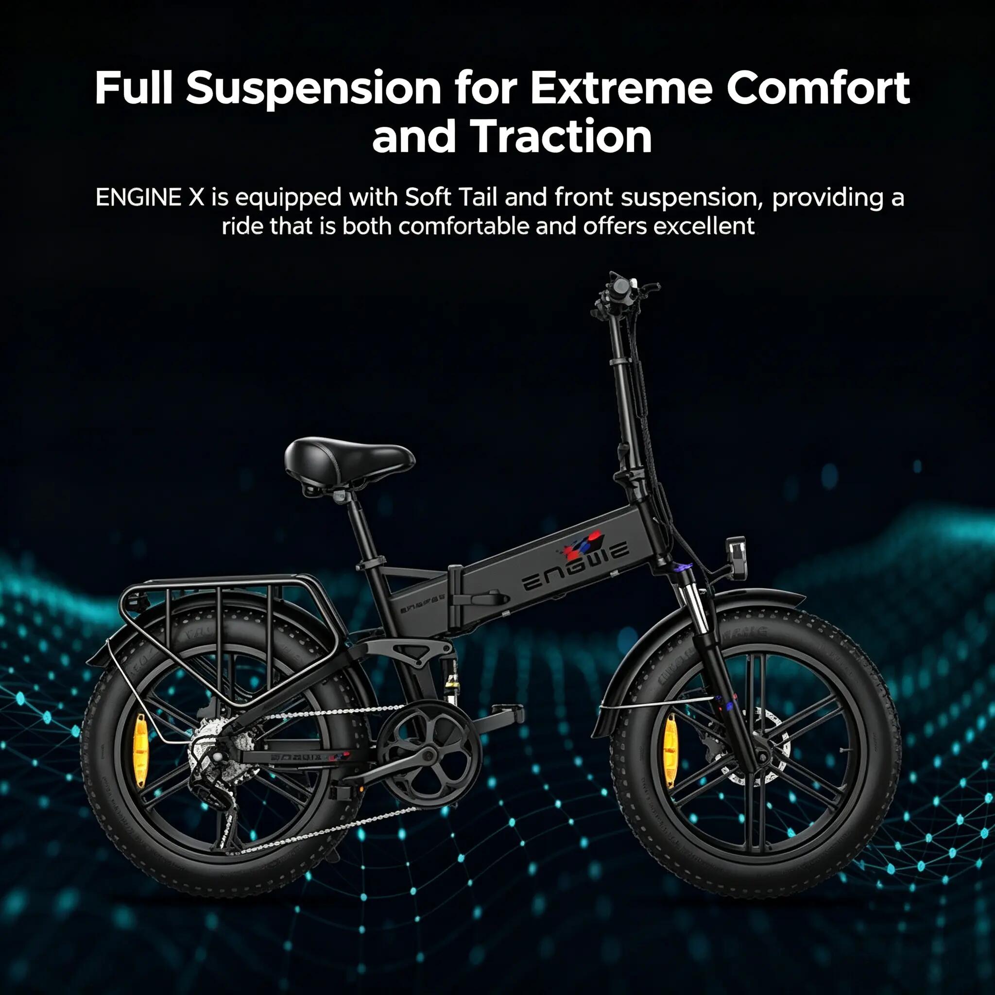 Bicicletta elettrica ENGWE ENGINE X, 250W, batteria 48V 13,Ah, 20×4,0" E-bike 5/7
