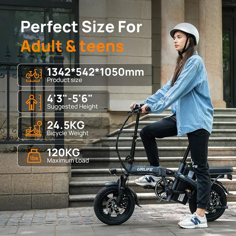 Bicicleta eléctrica para adultos URLIFE F1L, 250W, 48V 7,5Ah, 14 pulgadas 14/14