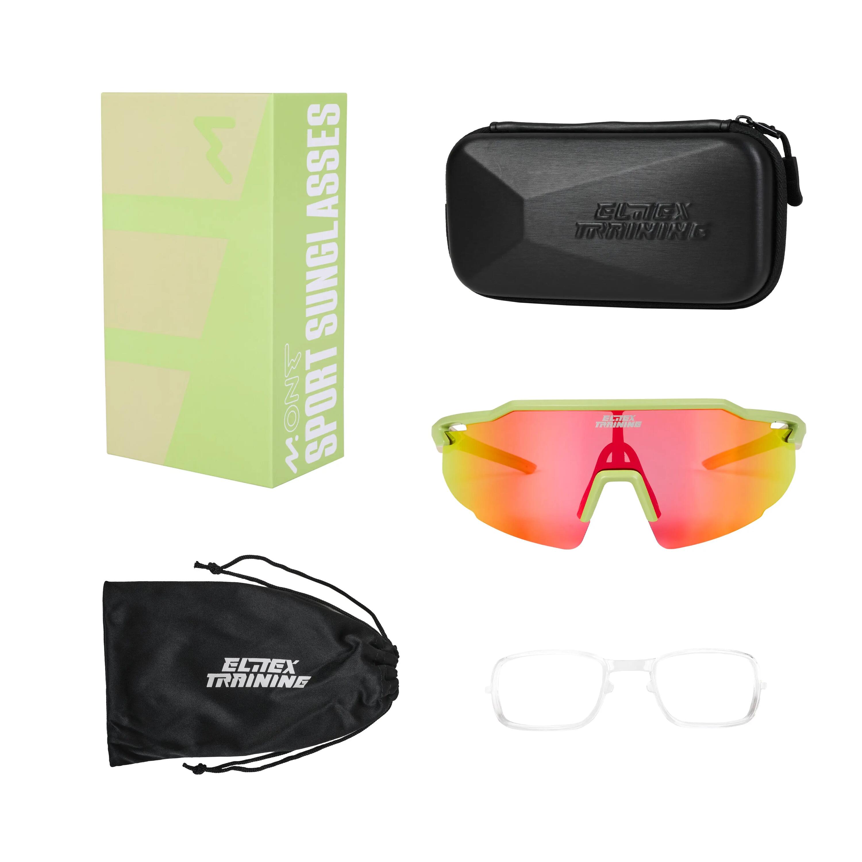 Sportsonnenbrille Elitex Training Vision One Ranger UV400 Grün 3/5