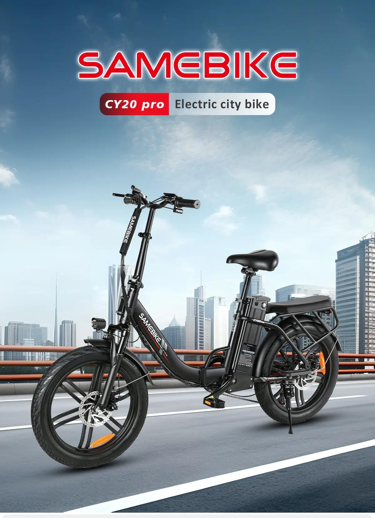 Bicicletta elettrica per adulti SAMEBIKE CY20PRO-IT Batteria 36V 13Ah 10/15