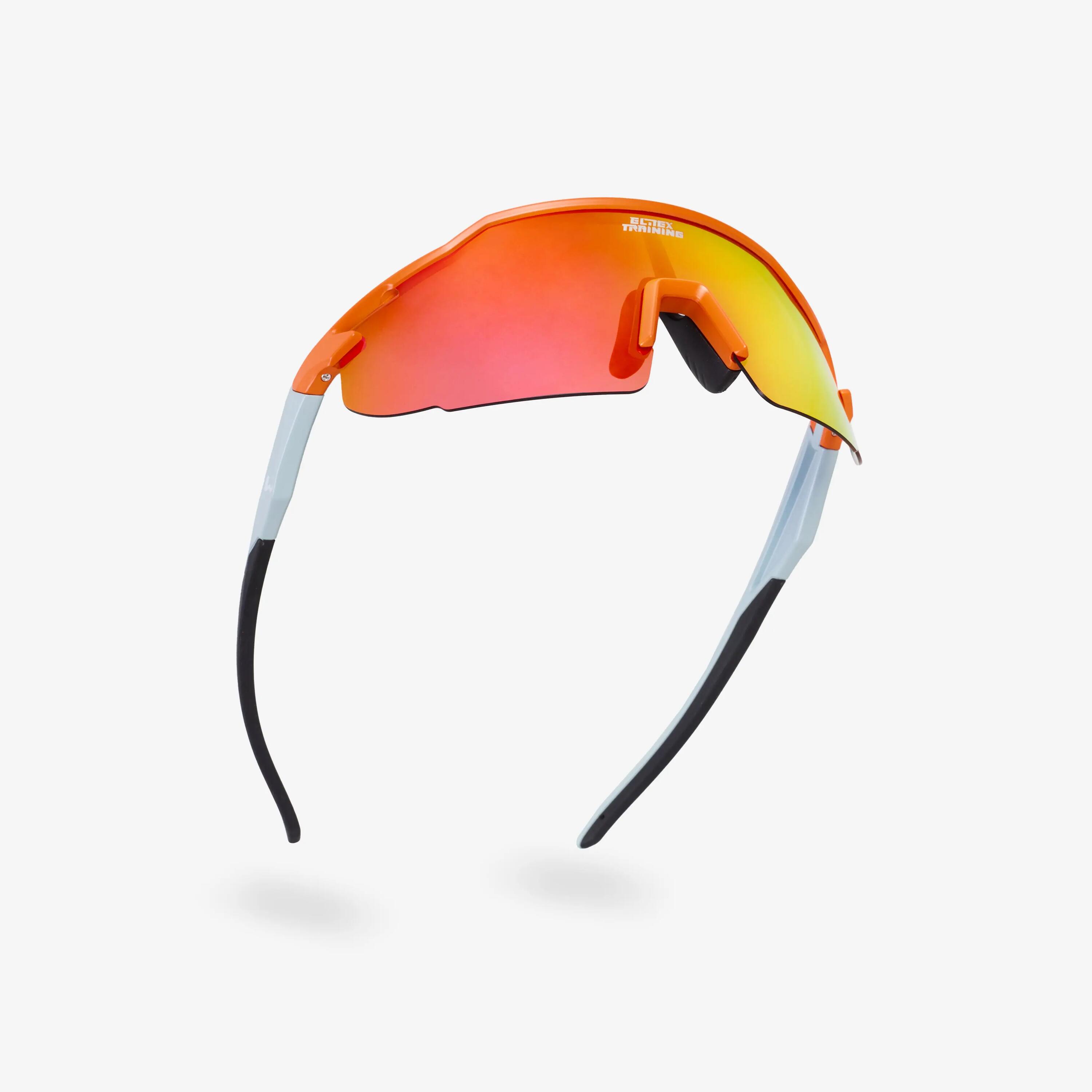 Sportsonnenbrille Elitex Training Vision One Blaze UV400 Orange 4/5