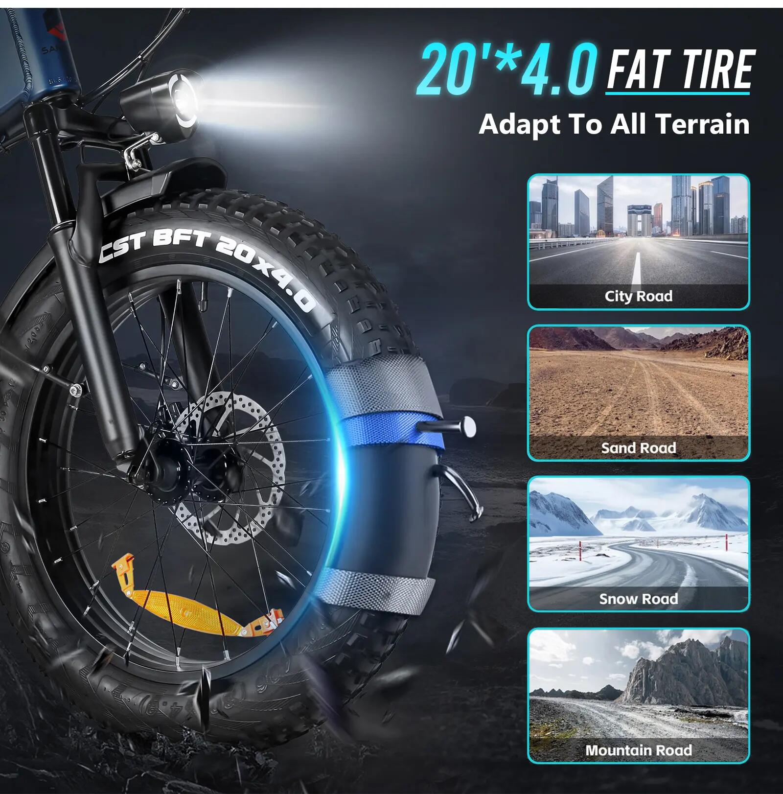 Bicicletta elettrica per adulti SAMEBIKE RS-A02 PRO Batteria 48V 15Ah 13/15