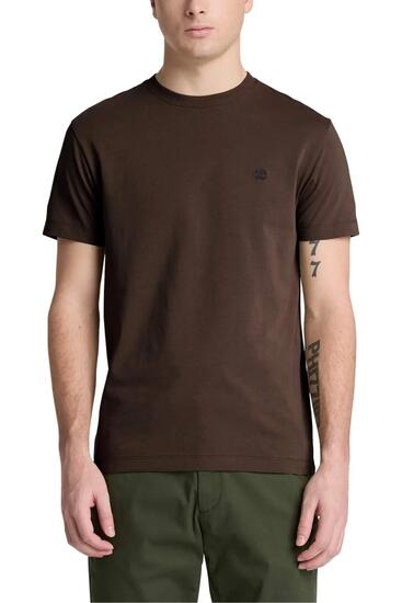 t-shirt - casual - Homme - slim-fit, coton - Oyster River - Marron