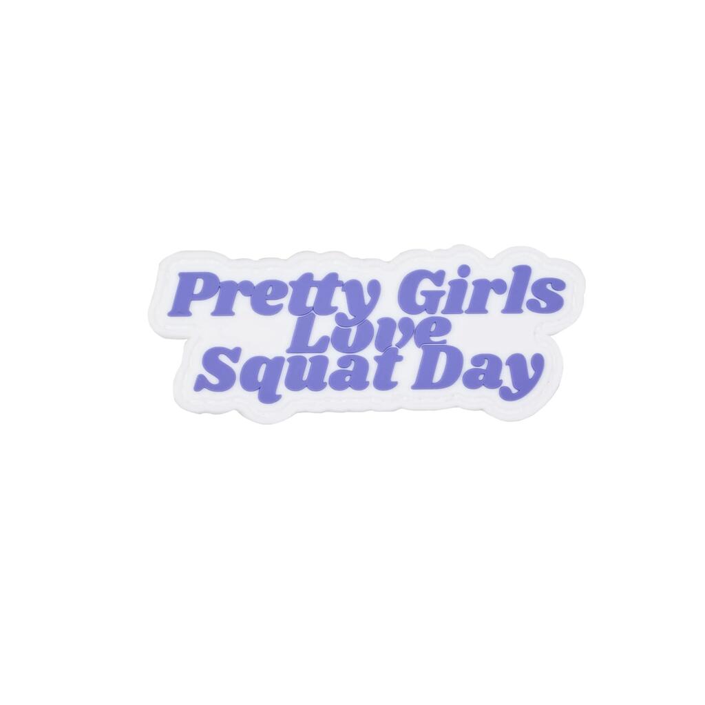 PVC Backpack Patch Pretty Girls Love Squat Day - Cross-Training