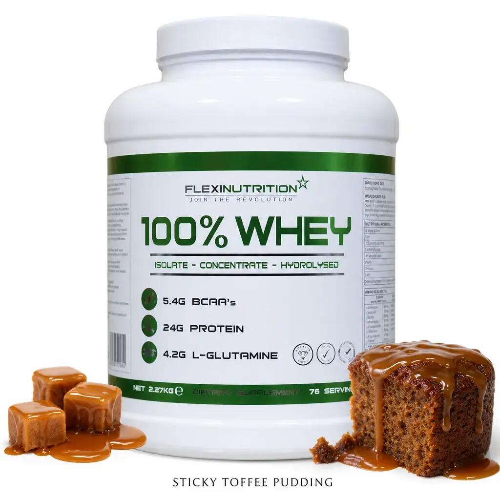 Flexi Nutrition 100% Whey Protein 2010g Sticky Toffee Pudding