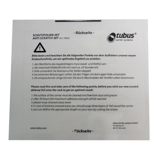 Set de films de protection Racktime transparent