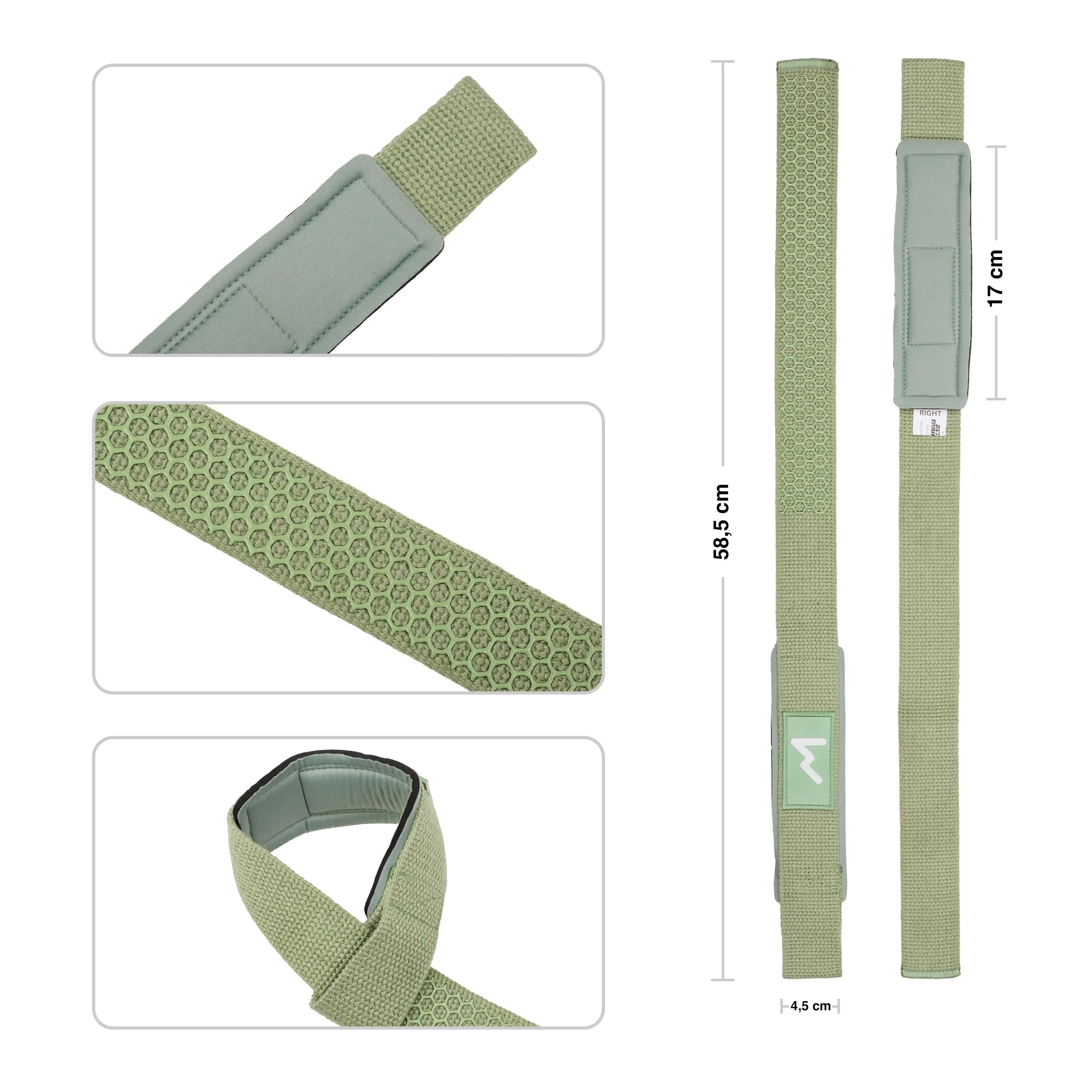 Sangles de Tirage Rembourrées 58,5 cm – Vert sauge 3/6