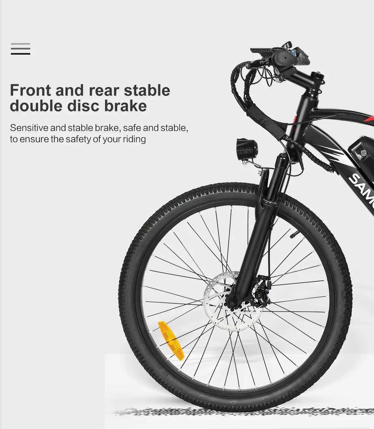 Rower elektryczny dla dorosłych SAMEBIKE EBE2, akumulator 36 V 13 Ah 13/15