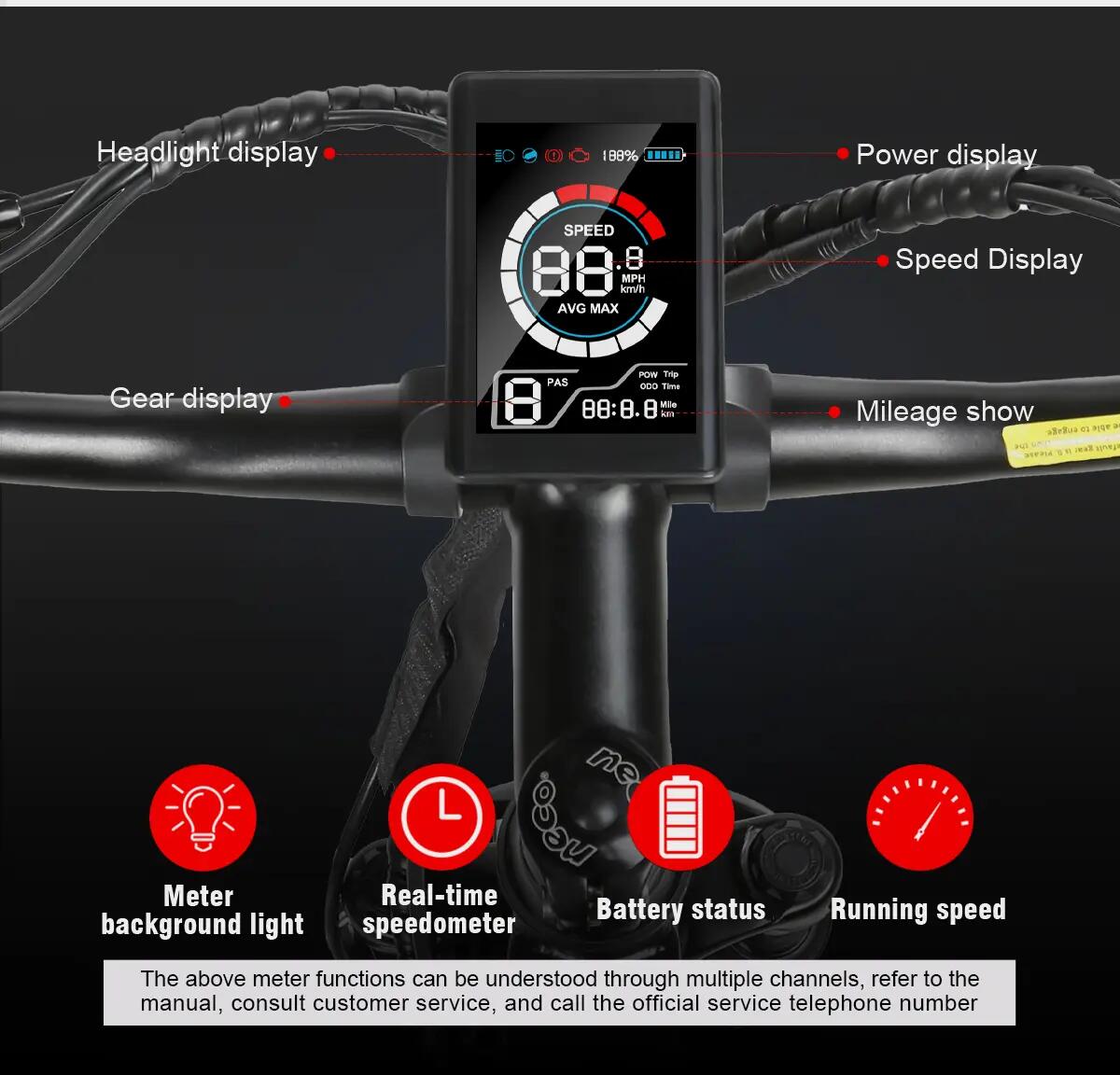Bicicleta eléctrica para adultos SAMEBIKE EBE2 Batería 36V 13Ah Motor 250W 10/15