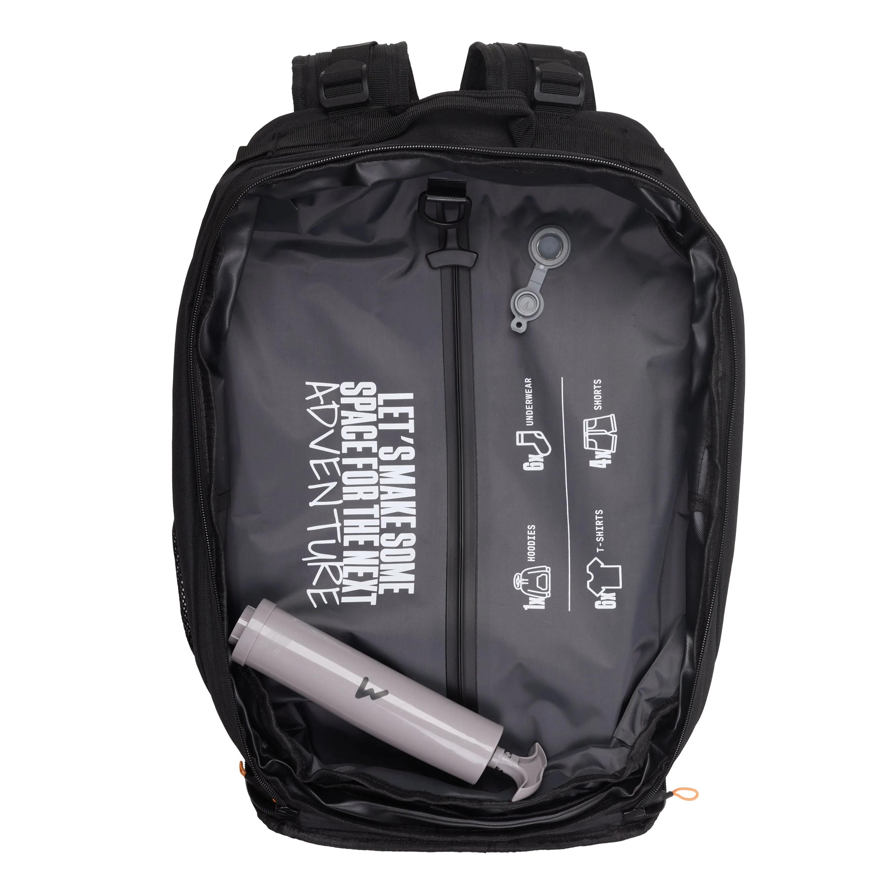 Mochila Tática 45 L com Compressão, Cabine – MAX Preto 10/10