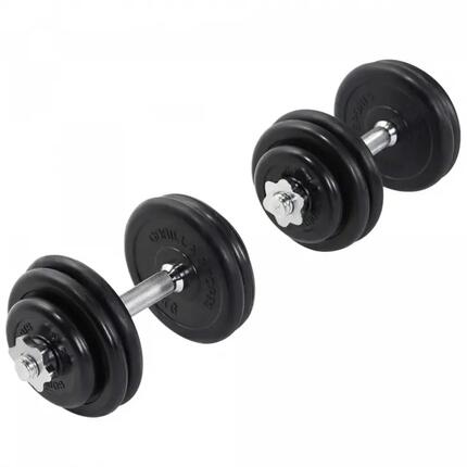 Zestaw 2x15 kg hantli gumowanych regulowanych 31 mm