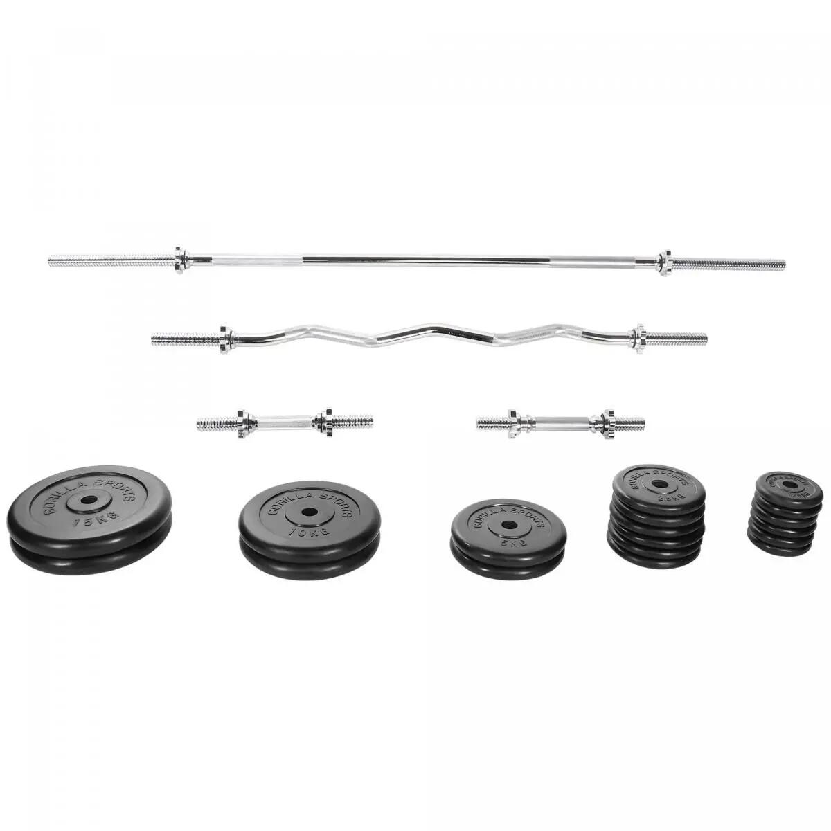Hantelset Gummi komplett 108 kg 3/7