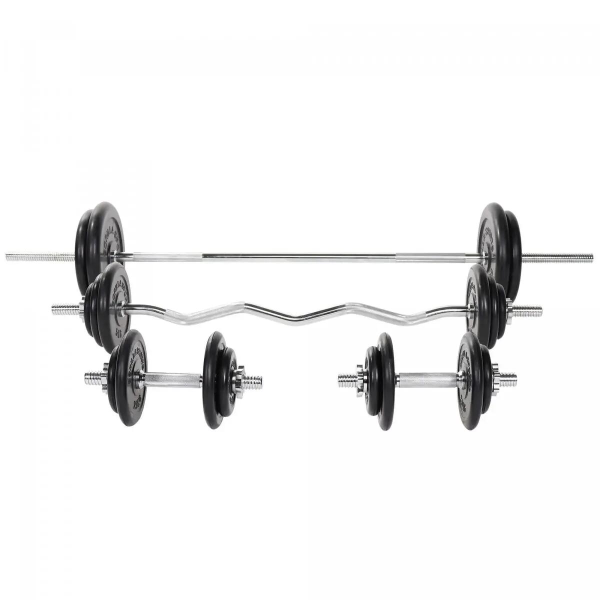 Hantelset Gummi komplett 108 kg 2/7