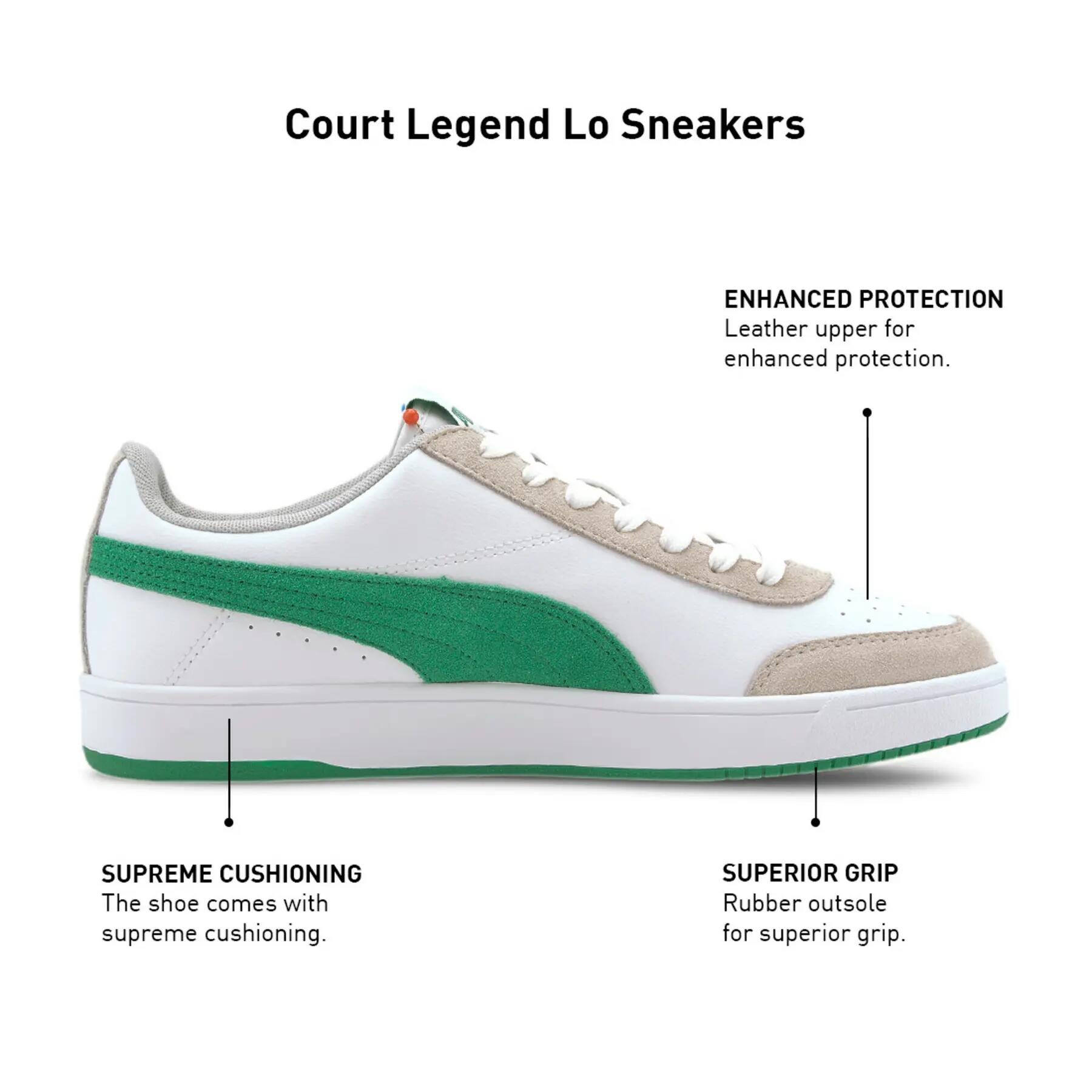 Tênis esportivo masculino Puma COURT LEGEND LO branco 37193106 tamanho 40,5 8/8