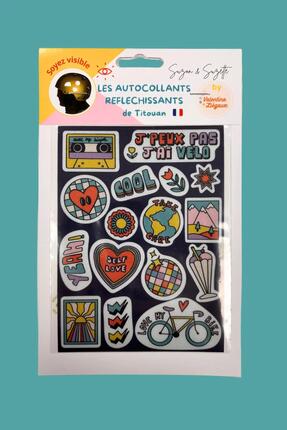 Stickers autocollants réfléchissants vélo de Titouan Pop