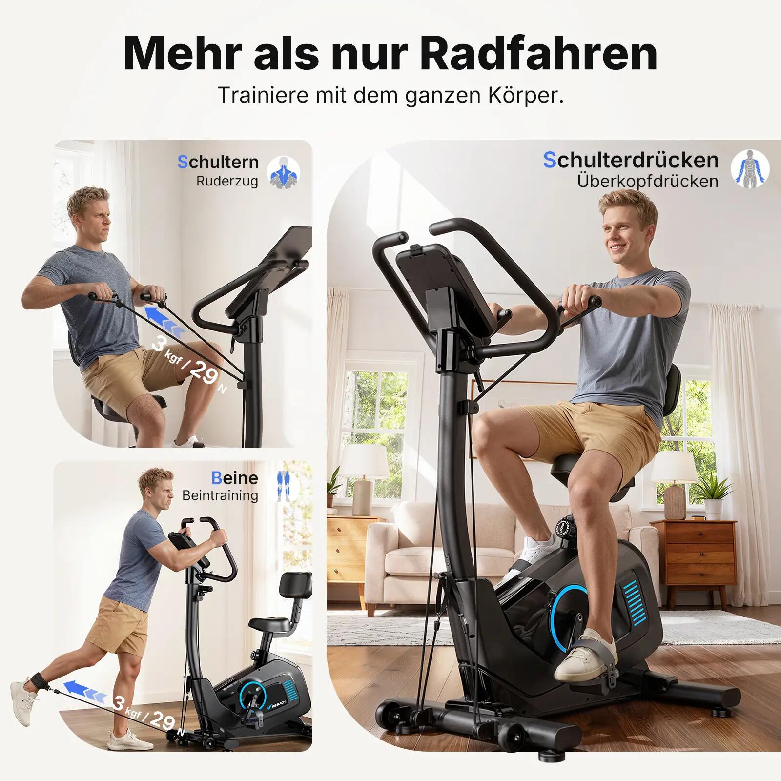 Vélo d’Appartement MERACH, Mode Connecté, APP/Bluetooth,16 Résistance 5/8