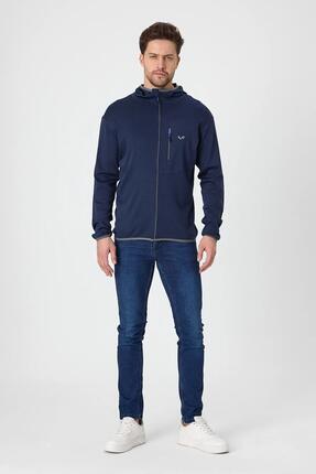 Maestro - Męska Bluza z Kapturem z 100% Wełny Merino (230 g/m²) XL, Granatowy