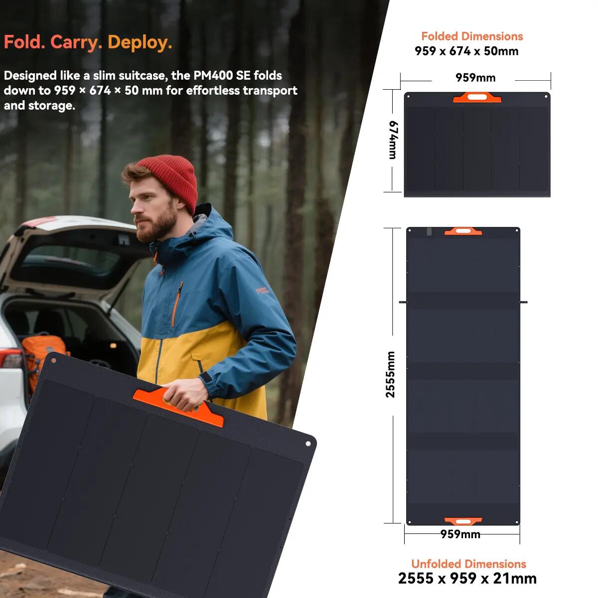 PM400 SE Panel solar plegable - 400W 9/15