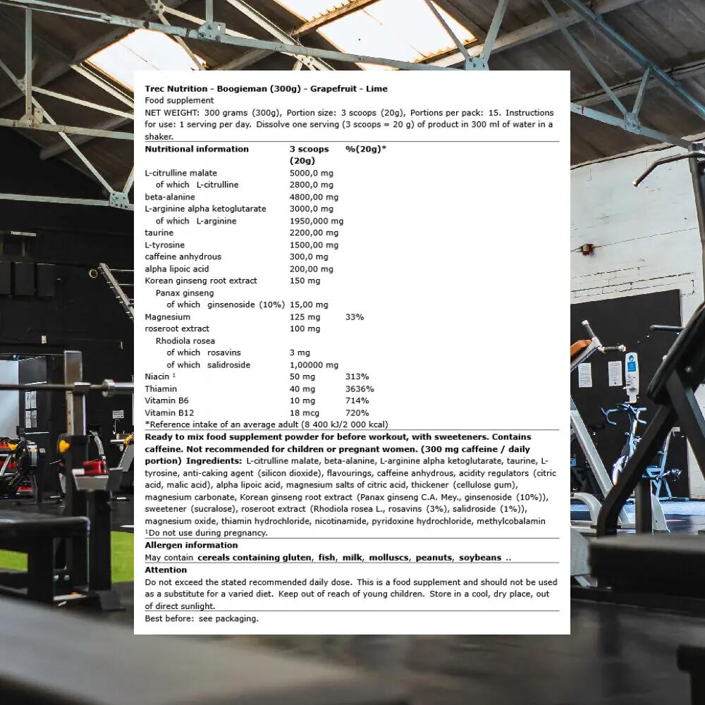 BoogieMan - 300g - Trec Nutrition - Limón 3/3