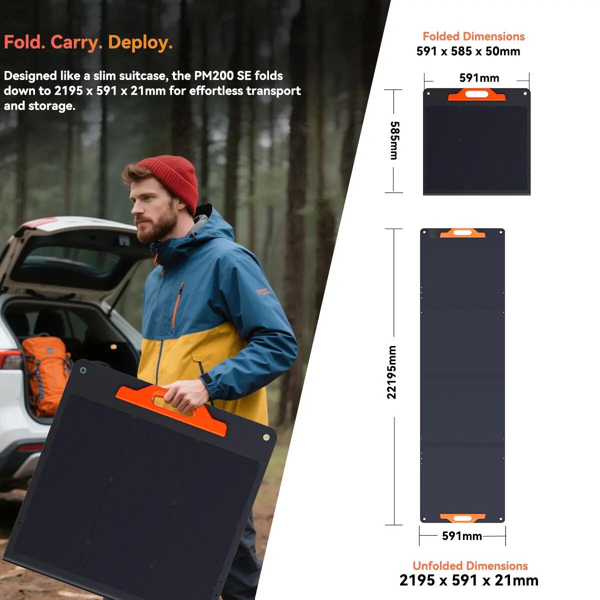 PM200 SE Panel solar plegable - 200W 8/12