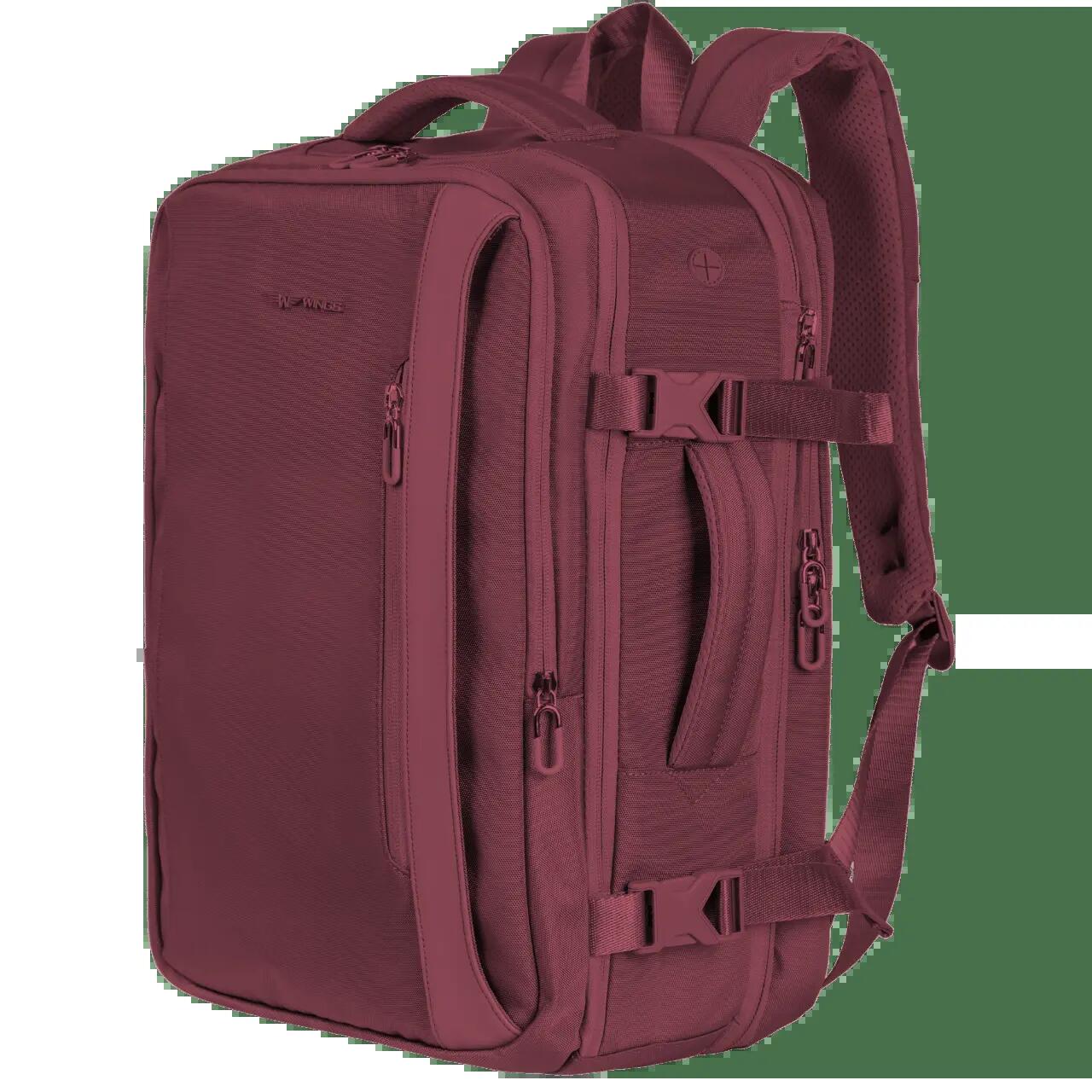 WINGS multifunctionele rugzak SKYLARK uitbreidbaar BURGUNDY 3/8