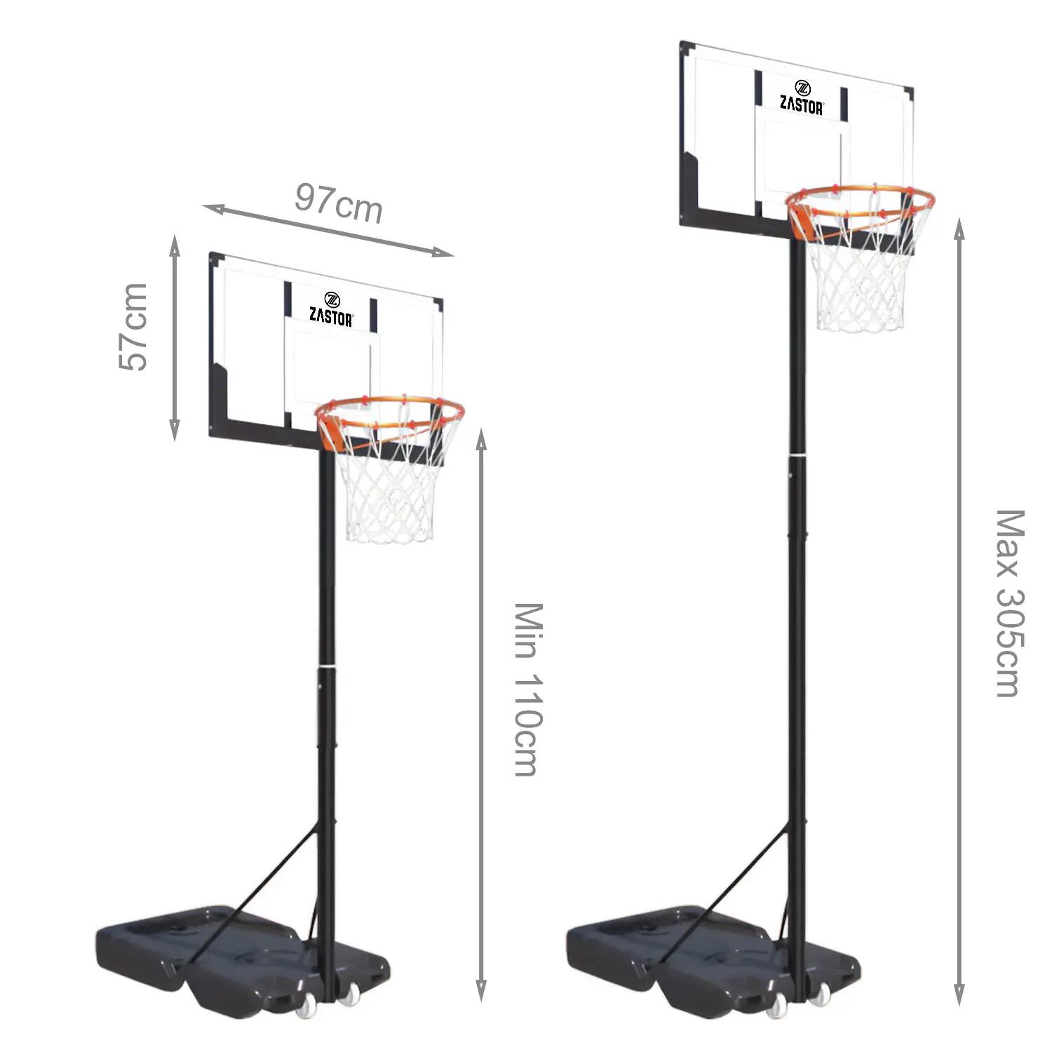 Canasta Baloncesto Trasladable Zastor Admiral 5/8