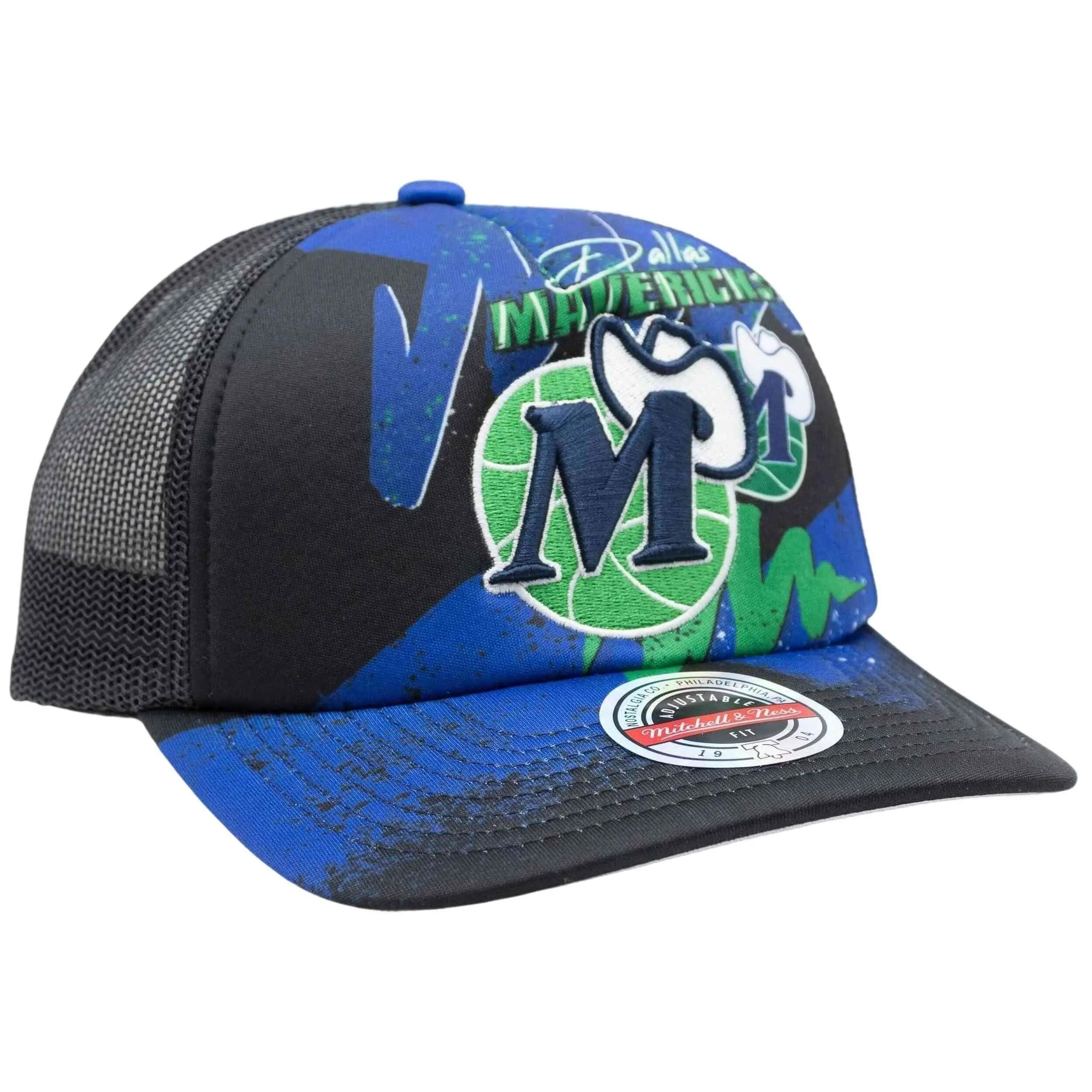 Boné Mitchell & ness modelo Dallas Mavericks Hyper Black para unissex 4/5