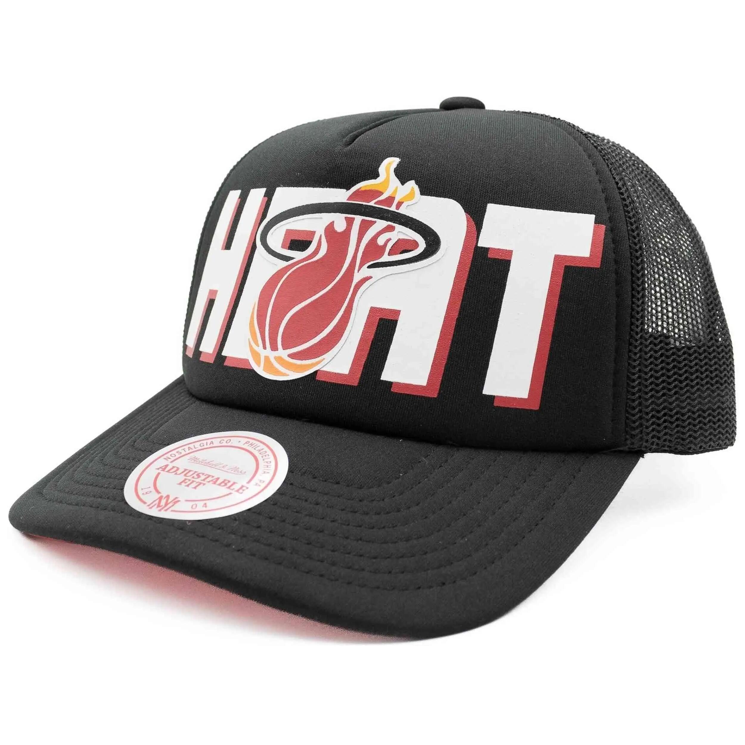 Boné Mitchell & ness modelo Miami Heat Billboard Trucker para unissex 3/5