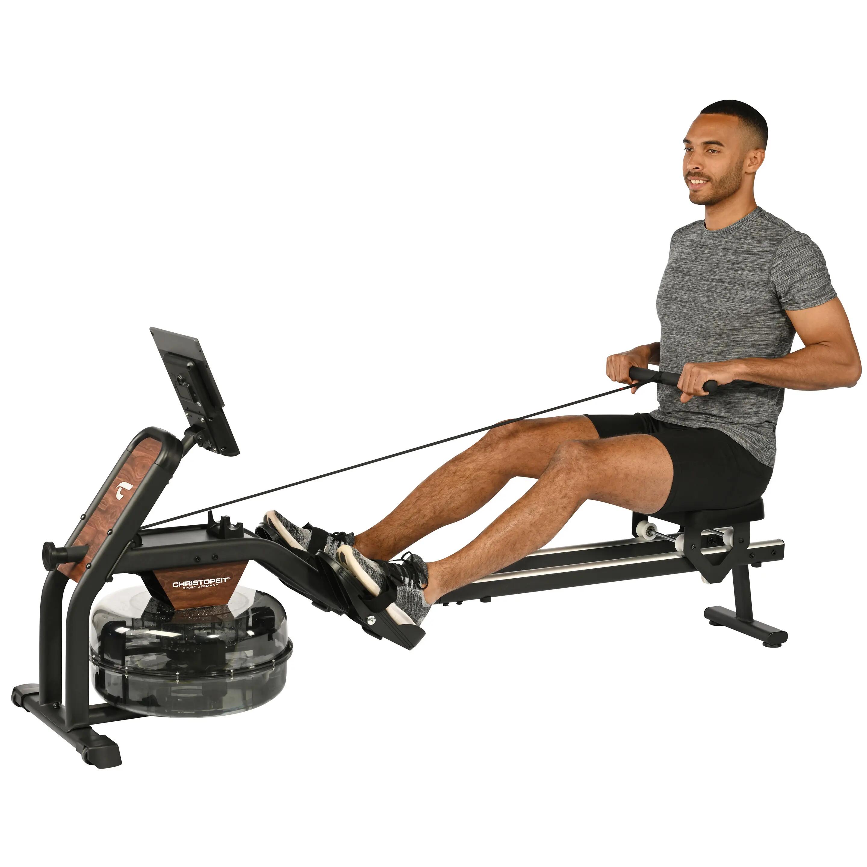 Rameur à résistance à l'eau - siège surélevé 120 kg, tapis inclus - Garda 4/12
