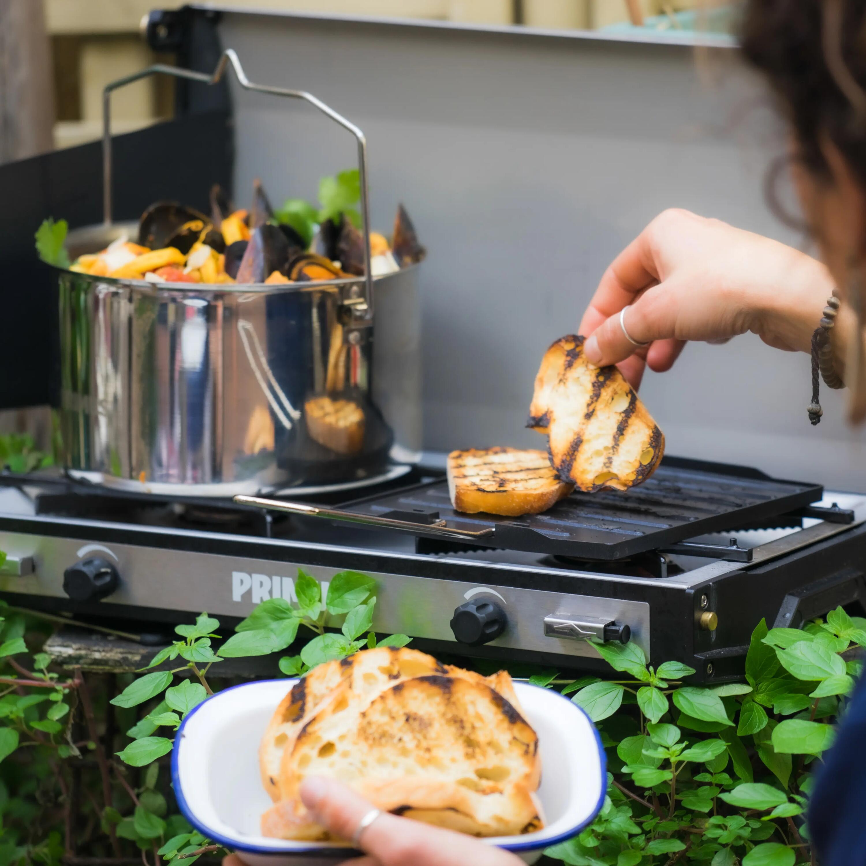 Camping stove non-stick griddle plate in cast aluminium CampFire Griddle Plate 2/7